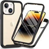 iPhone 14 / 16e 360° Full Protect Hoesje met Screenprotector Zwart