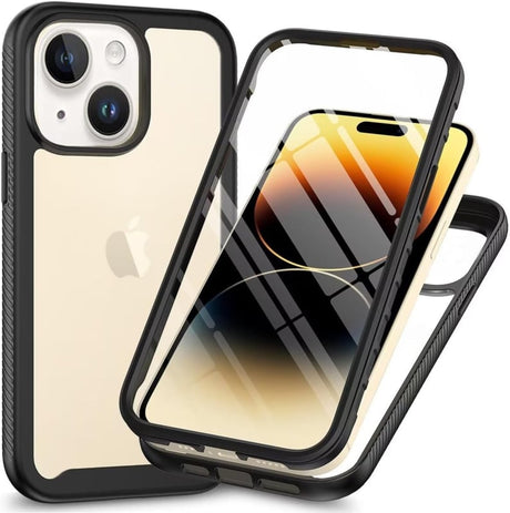 iPhone 16 Plus 360° Full Protect Hoesje met Screenprotector Zwart