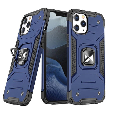 iPhone 13 Mini Ring Armor Case met Magneet Donkerblauw