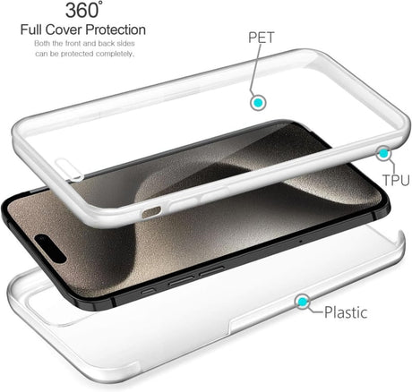 iPhone 17 Pro Max 360° Ultra Clear Hybrid PC + TPU Hoesje