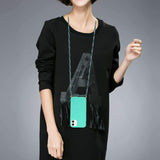 iPhone 12 Mini Crossbody TPU Hoesje met Koord Mint