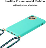 iPhone 15 Pro Crossbody TPU Hoesje met Koord Mint