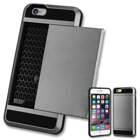 iPhone 6 / 6S Slide Armor Hoesje Met Pashouder