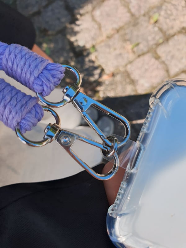 Universeel Zwart Telefoonkoord Gevlochten Stof