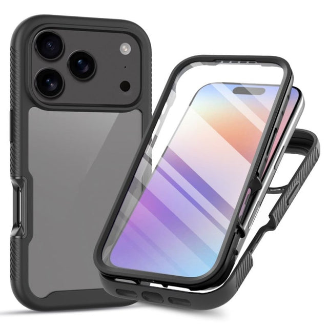 iPhone 17 Pro Max 360° Full Protect Hoesje met Screenprotector Zwart