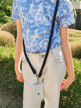 Universeel Zwart Telefoonkoord Gevlochten Stof