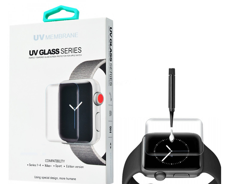 Apple Watch 7/8/9 41MM/45MM UV Liquid Glue 3D Tempered Glass Protector