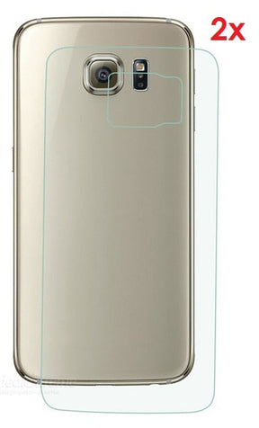 2 STUKS Galaxy S6 Edge Transparant Folie Achterkant Protector