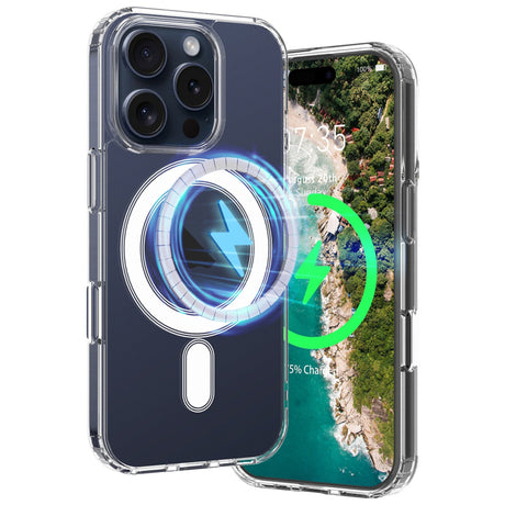 iPhone 16 Pro Max Transparant Hoesje met MagSafe - Hybrid TPU + PC