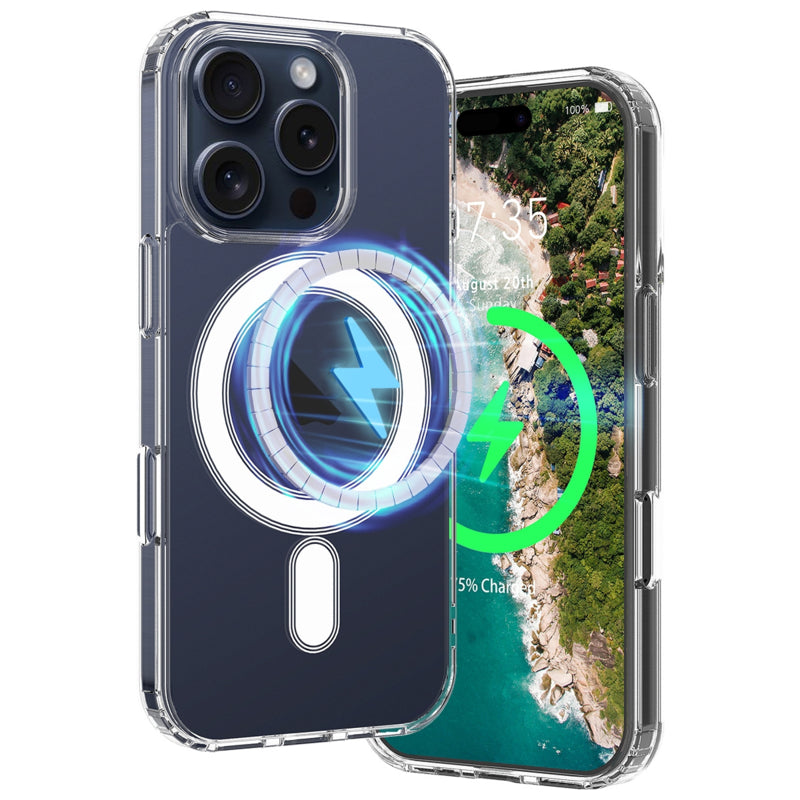 iPhone 16 Pro Transparant Hoesje met MagSafe - Hybrid TPU + PC