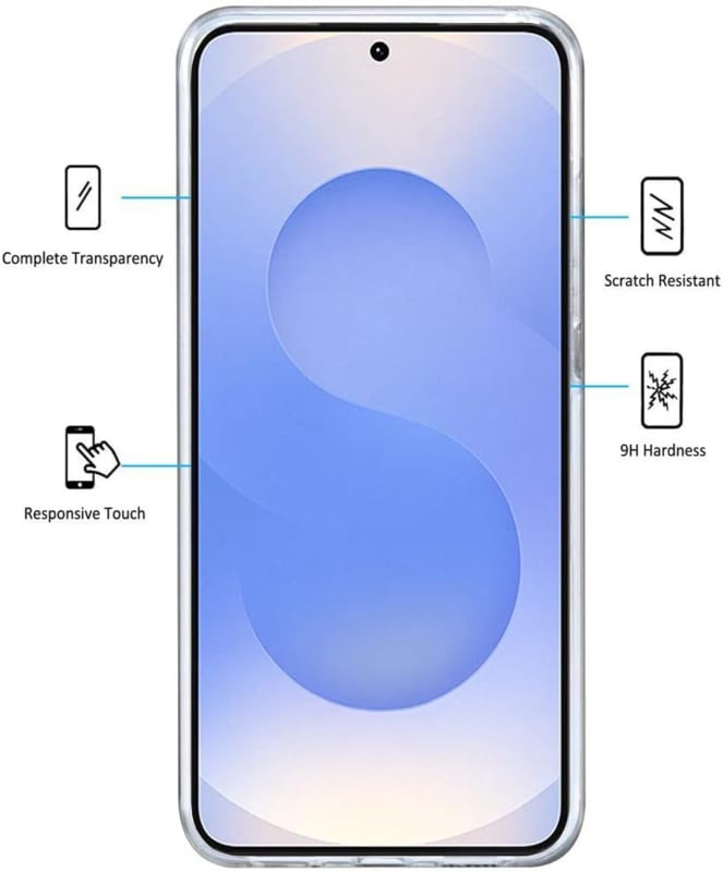 Galaxy S25 Edge 360° Ultra Clear Hybrid PC + TPU Hoesje