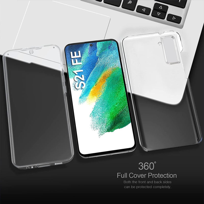 Galaxy S21 FE 360° Ultra Clear Hybrid PC + TPU Hoesje