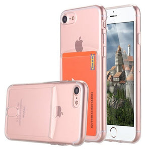 iPhone 7 / 8 / SE 2020-2022 TPU Hoesje Met Card Slot - Pasjesvakje