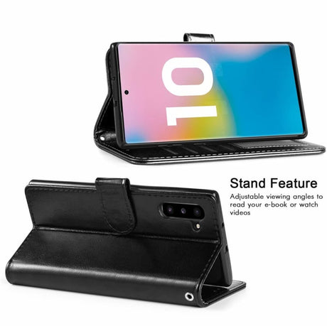 Galaxy Note 10 Plus Leren Portemonnee Hoesje Met Pasfotovakje