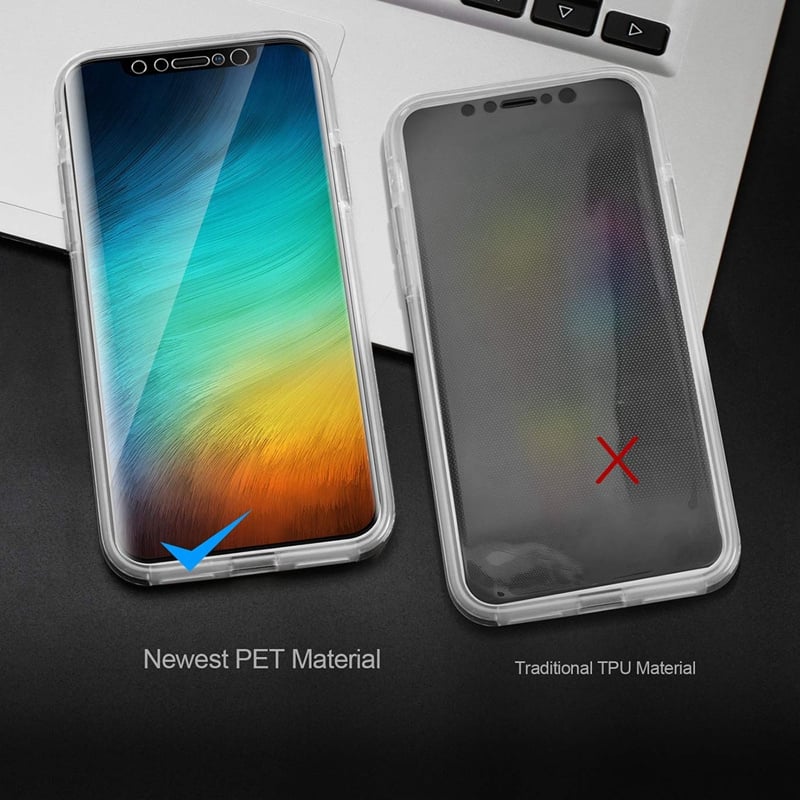 iPhone X / Xs 360° Ultra Clear Hybrid PC + TPU Hoesje