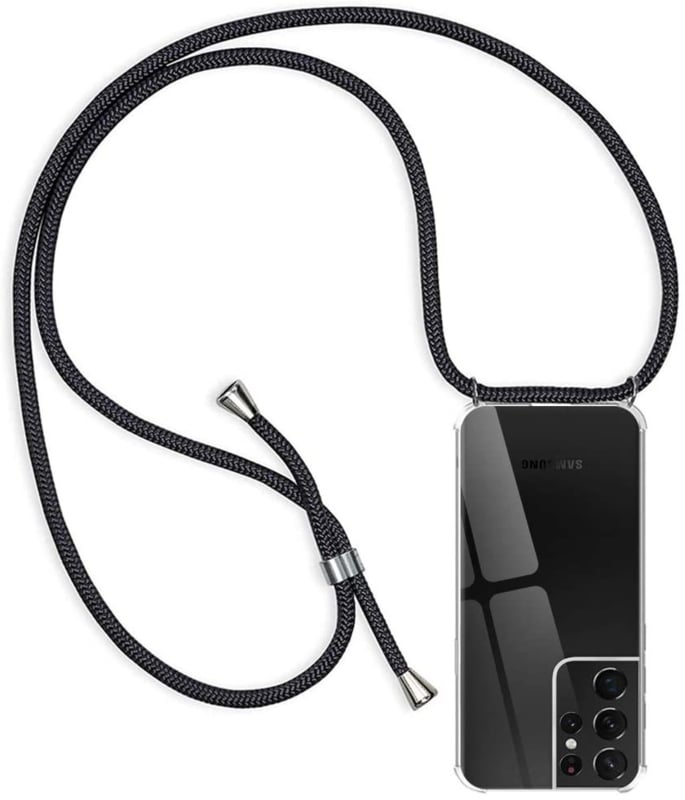 Galaxy S21 Ultra Crossbody Transparant TPU Hoesje met Koord