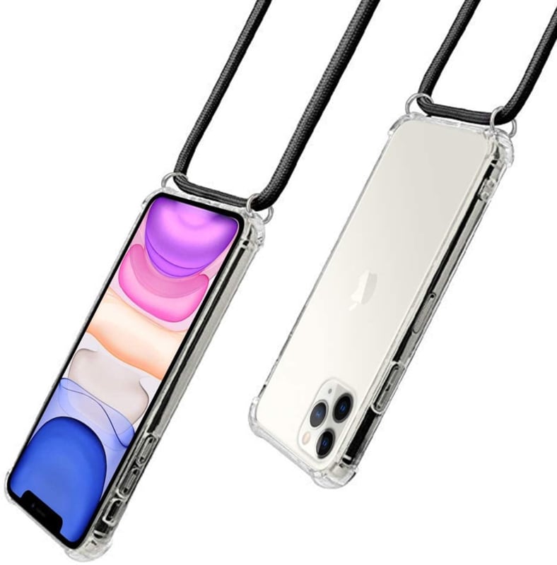 iPhone 15 Pro Transparant TPU Hoesje met Koord Crossbody