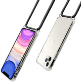 iPhone 12 Pro Max Transparant TPU Hoesje met Koord Crossbody