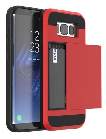 Galaxy Note 8 Slide Armor Hoesje Met Pashouder