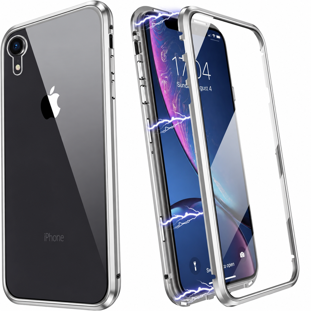 iPhone Xr 360° Magnetisch Hoesje Dubbelzijdig Glas