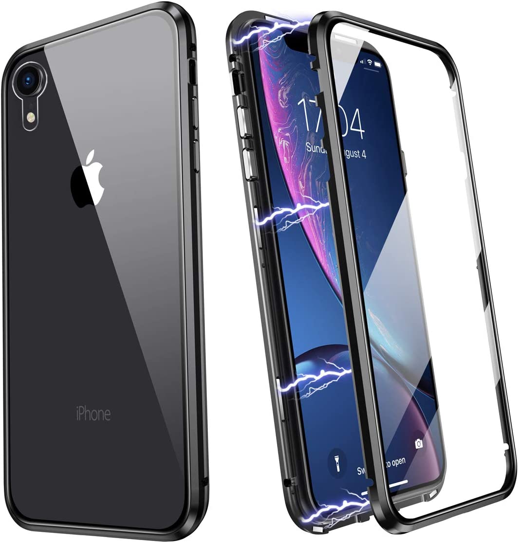 iPhone Xr 360° Magnetisch Hoesje Dubbelzijdig Glas